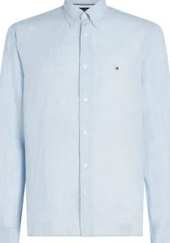 Tommy Hilfiger Pigment Dyed Regular Fit Shirt, popeline, lichtblauw