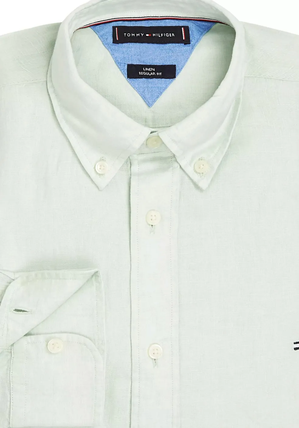 Tommy Hilfiger Pigment Dyed Regular Fit Shirt, popeline, lichtgroen