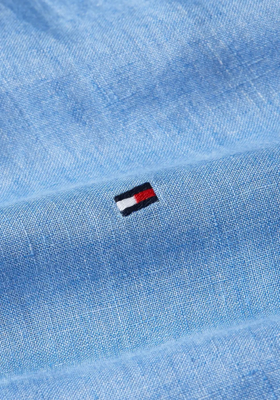 Tommy Hilfiger Pigment Dyed Regular Fit Shirt, popeline, middenblauw