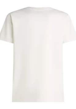 Tommy Hilfiger Pique Pocket Tee, heren T-shirt korte mouw O-hals, offwhite
