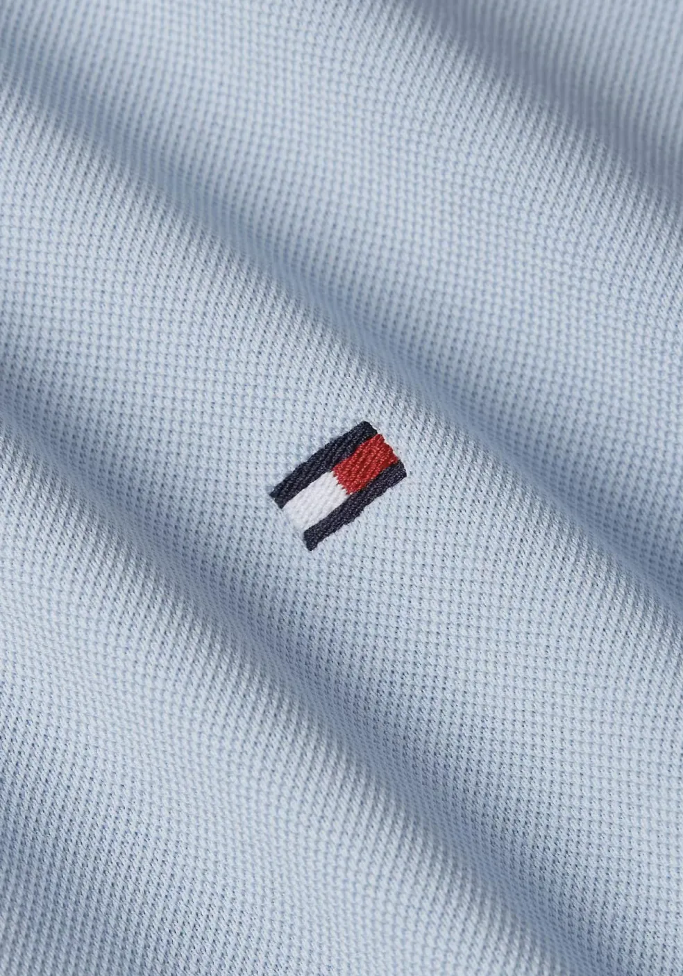 Tommy Hilfiger Pique Zip Regular Polo, heren poloshirt, blauw