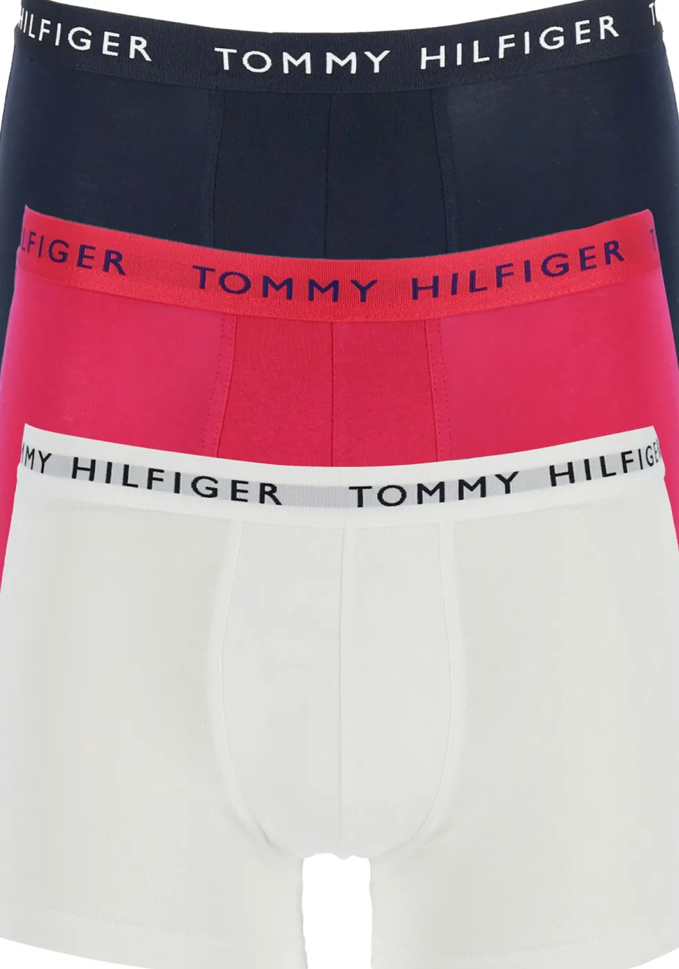 Tommy Hilfiger Recycled Essentials trunks (3-pack), wit, blauw en rood