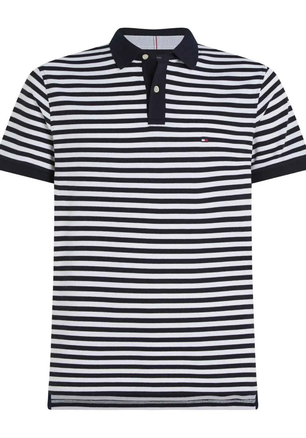 Tommy Hilfiger 1985 Regular Polo, heren poloshirt, blauw-wit gestreept