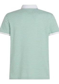 Tommy Hilfiger 1985 Regular Polo, heren poloshirt, groen met wit gestreept