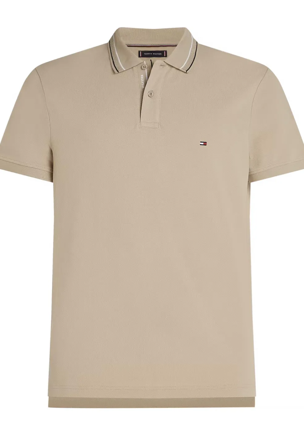 Tommy Hilfiger Regular Polo, heren poloshirt, beige