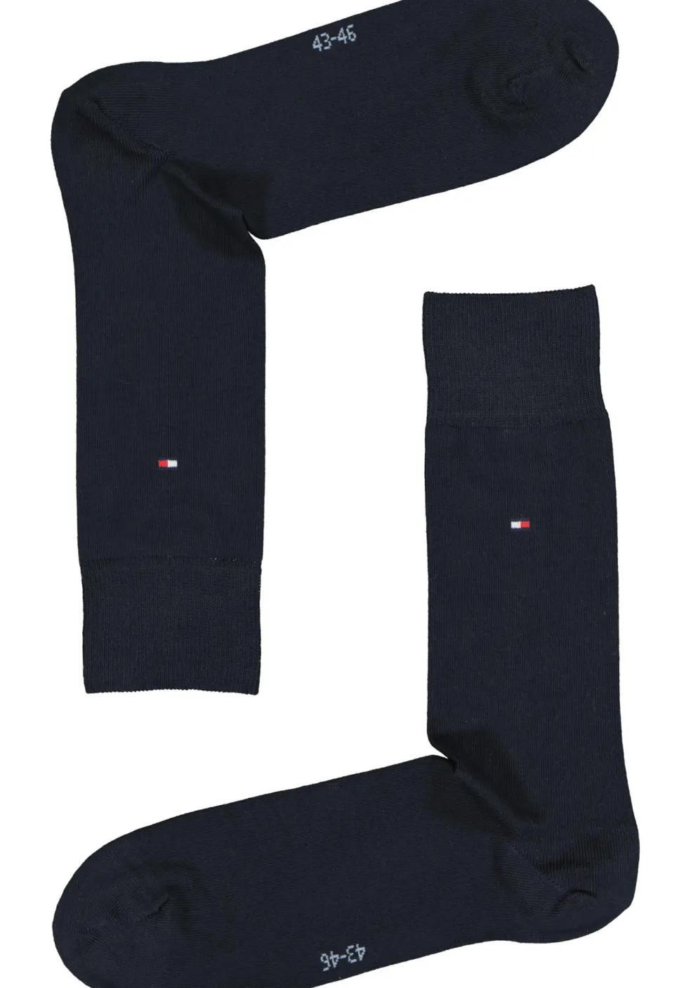 Tommy Hilfiger Rugby Stripe Socks (2-pack), herensokken katoen gestreept en uni, blauw