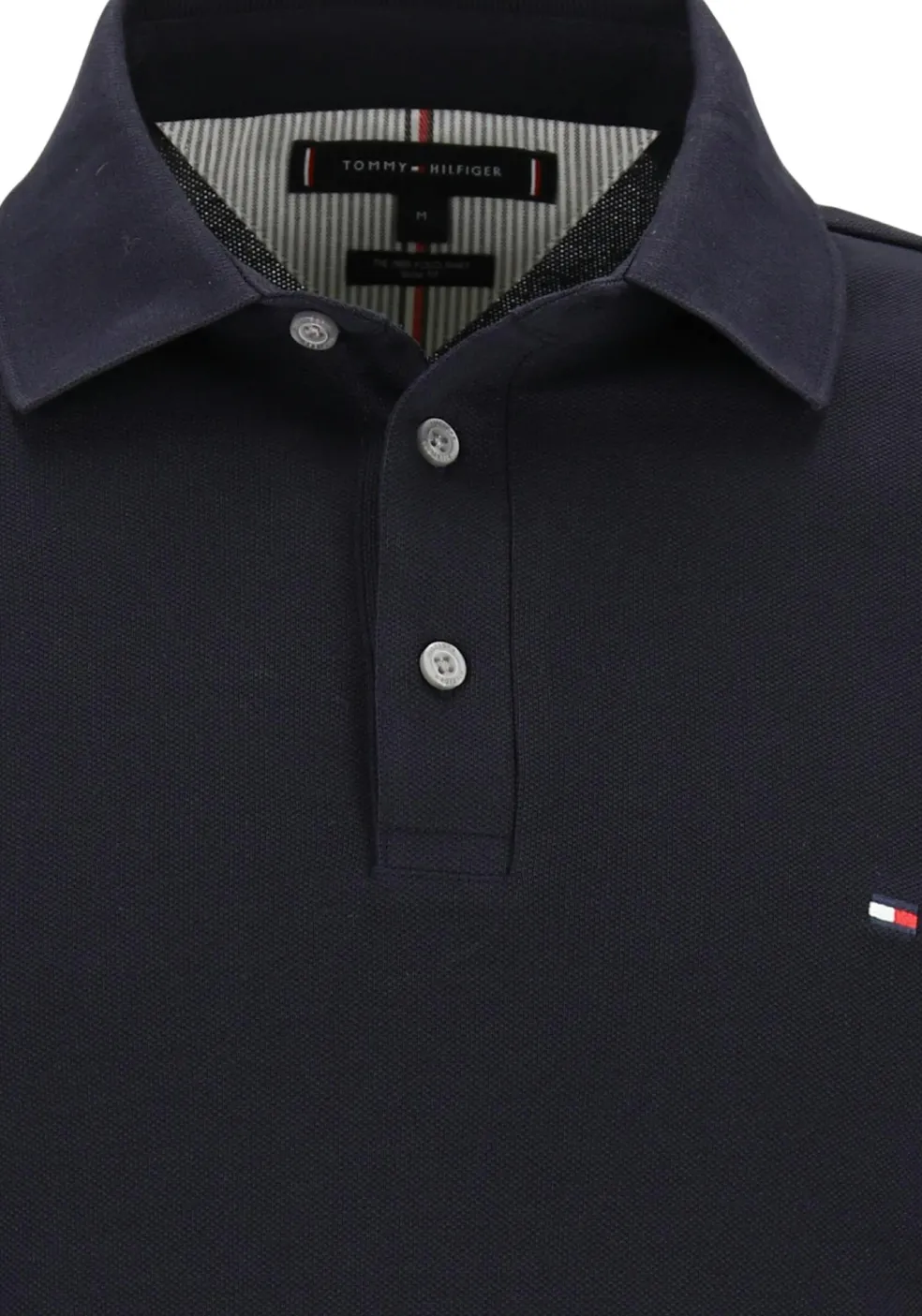 Tommy Hilfiger 1985 slim long sleeve polo, blauw (Desert Sky)