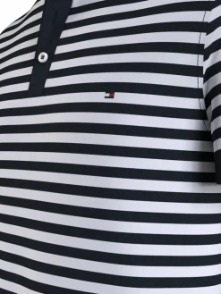 Tommy Hilfiger 1985 Slim Polo, heren poloshirt, blauw-wit gestreept
