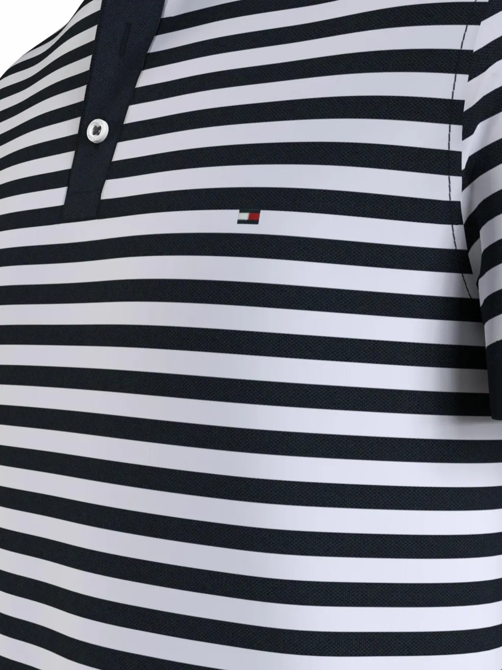 Tommy Hilfiger 1985 Slim Polo, heren poloshirt, blauw-wit gestreept