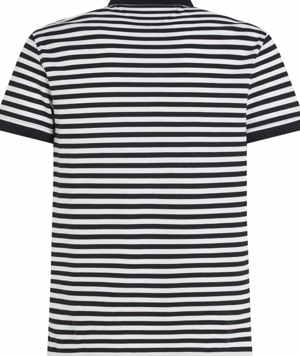 Tommy Hilfiger 1985 Slim Polo, heren poloshirt, blauw-wit gestreept
