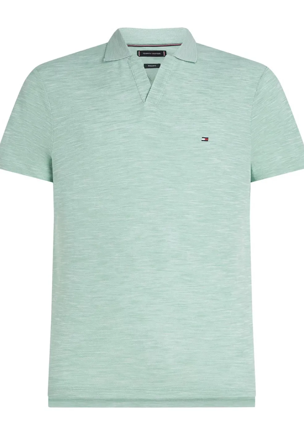 Tommy Hilfiger Slub Oxford Regular Polo, heren poloshirt, groen