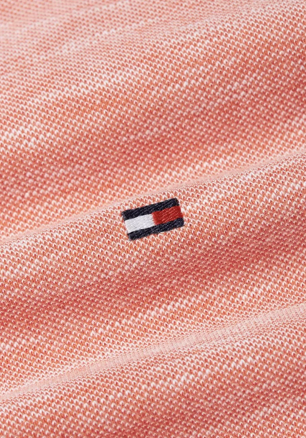 Tommy Hilfiger Slub Oxford Regular Polo, heren poloshirt, oranje