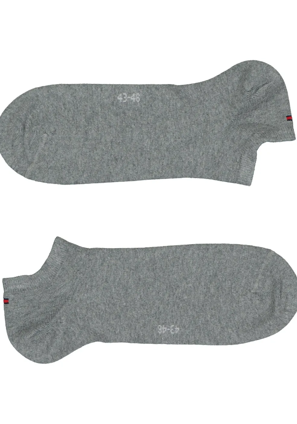 Tommy Hilfiger Sneaker Socks (2-pack), heren enkelsokken katoen, grijs melange