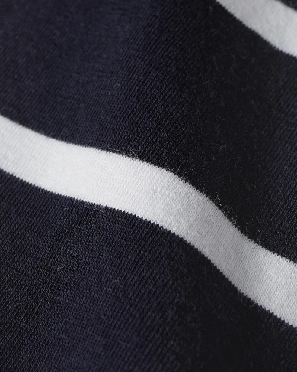 Tommy Hilfiger Stretch Slim Fit Tee, heren T-shirt korte mouw O-hals, lichtblauw-wit gestreept