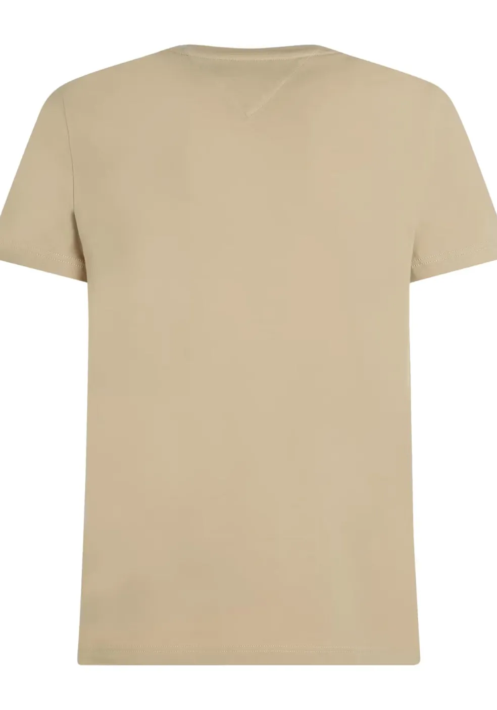 Tommy Hilfiger Stretch Slim Fit Tee, heren T-shirt korte mouw O-hals, beige