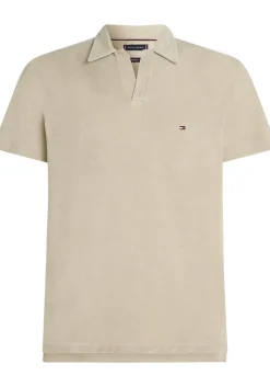 Tommy Hilfiger Towelling Regular Polo, heren poloshirt, beige