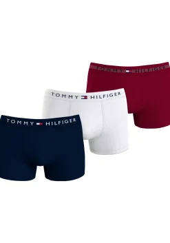 Tommy Hilfiger trunk (3-pack), heren boxers normale lengte, rood, wit, blauw
