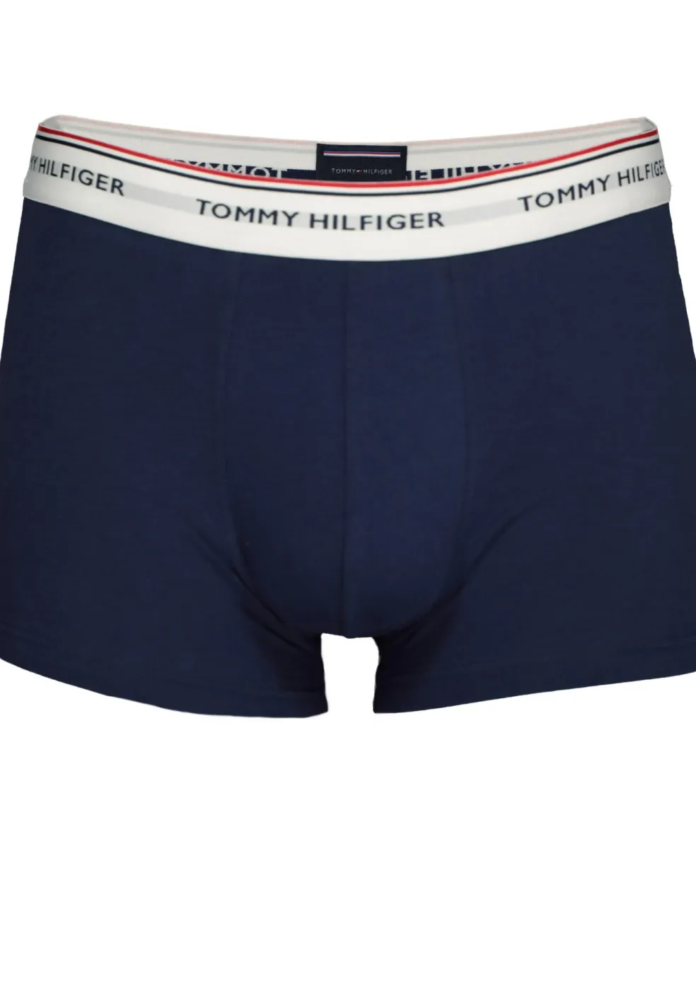 Tommy Hilfiger trunks (3-pack), heren boxers normale lengte, blauw met verschillende kleuren band