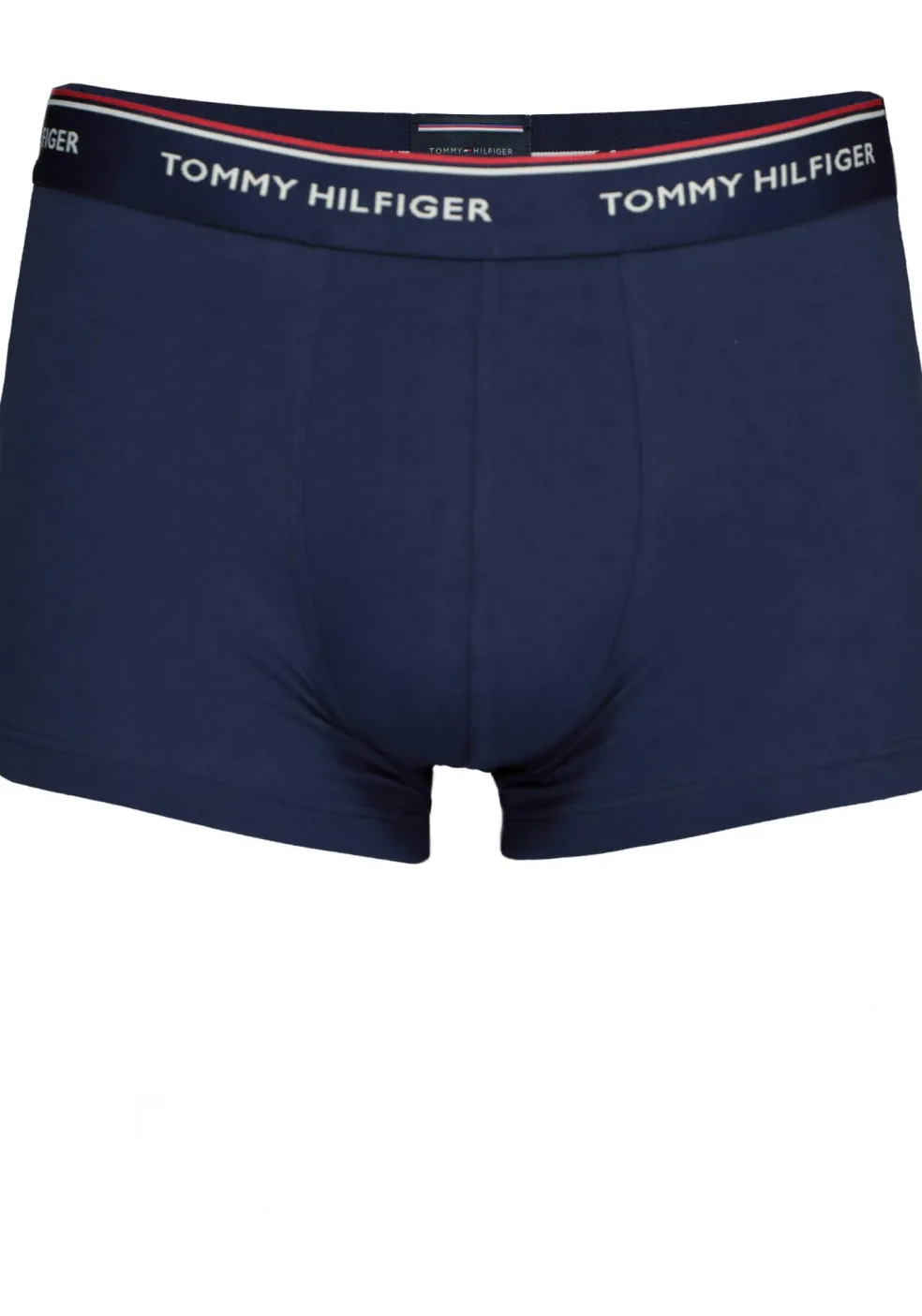 Tommy Hilfiger trunks (3-pack), heren boxers normale lengte, blauw met verschillende kleuren band