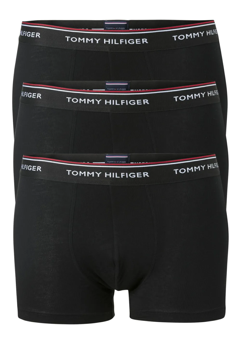 Tommy Hilfiger trunks (3-pack), heren boxers normale lengte, zwart