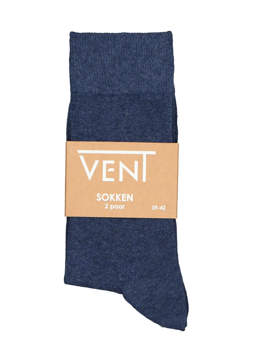 VENT herensokken katoen (2-pack), jeansblauw