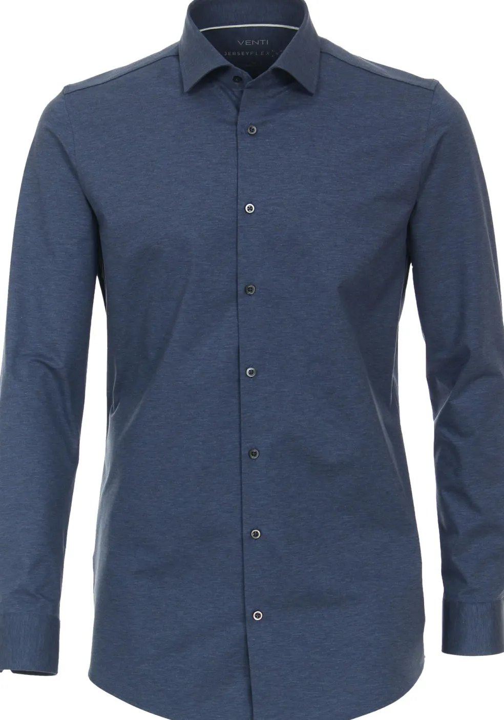VENTI body fit overhemd, jersey, blauw