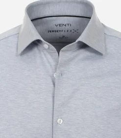 VENTI body fit overhemd, jersey, blauw