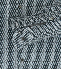 VENTI body fit overhemd, jersey, blauw dessin