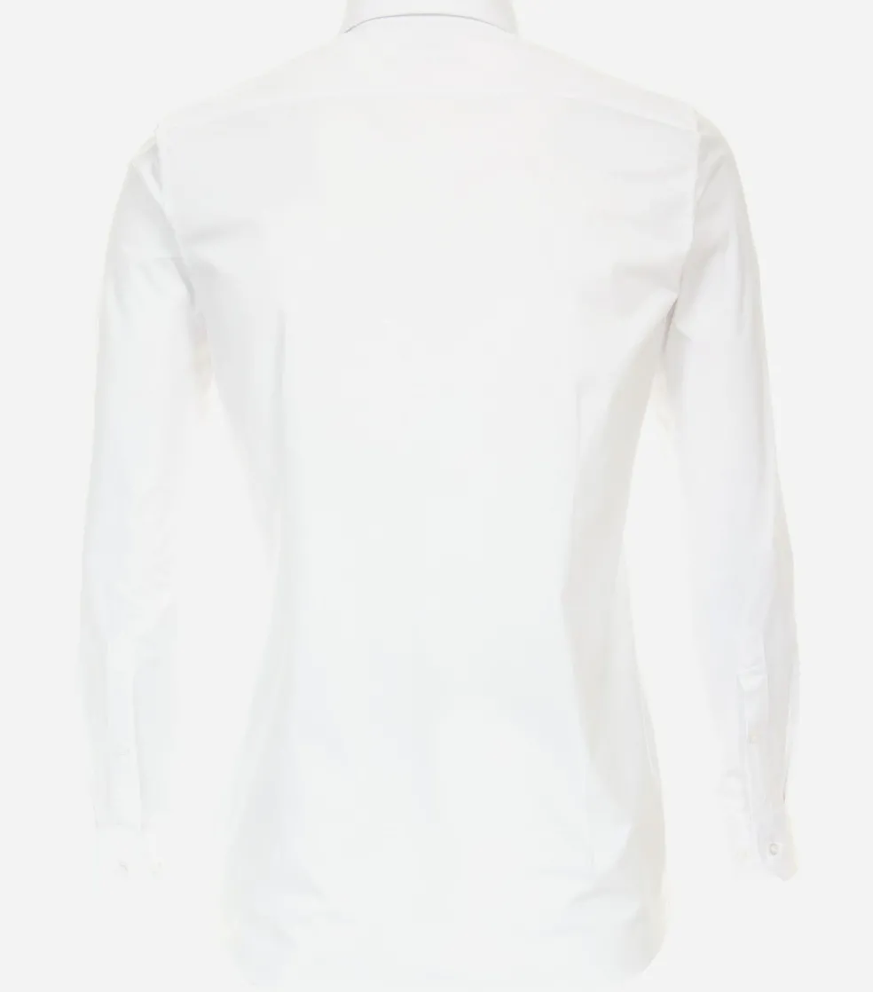 VENTI body fit overhemd, jersey, wit
