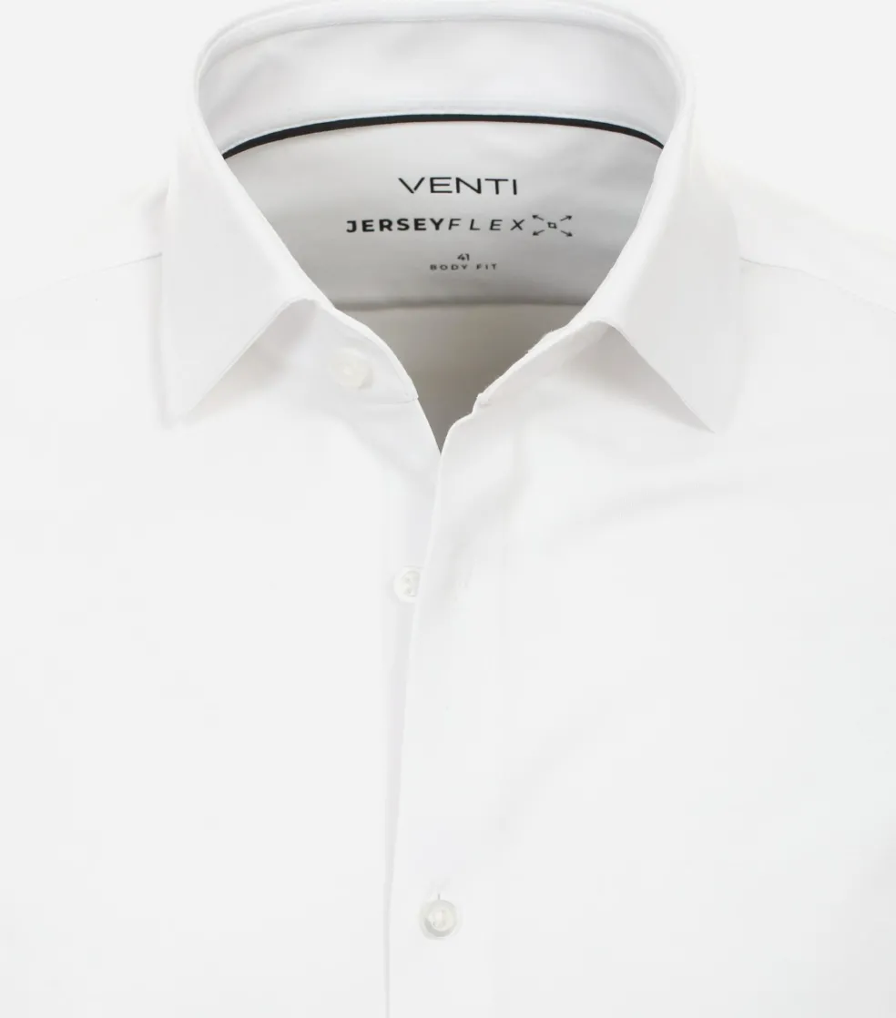 VENTI body fit overhemd, jersey, wit