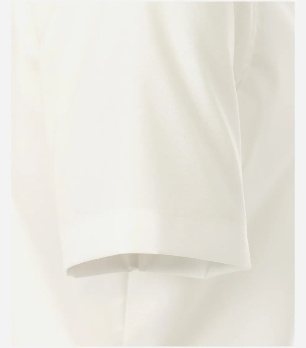 VENTI body fit overhemd, korte mouw, popeline, beige