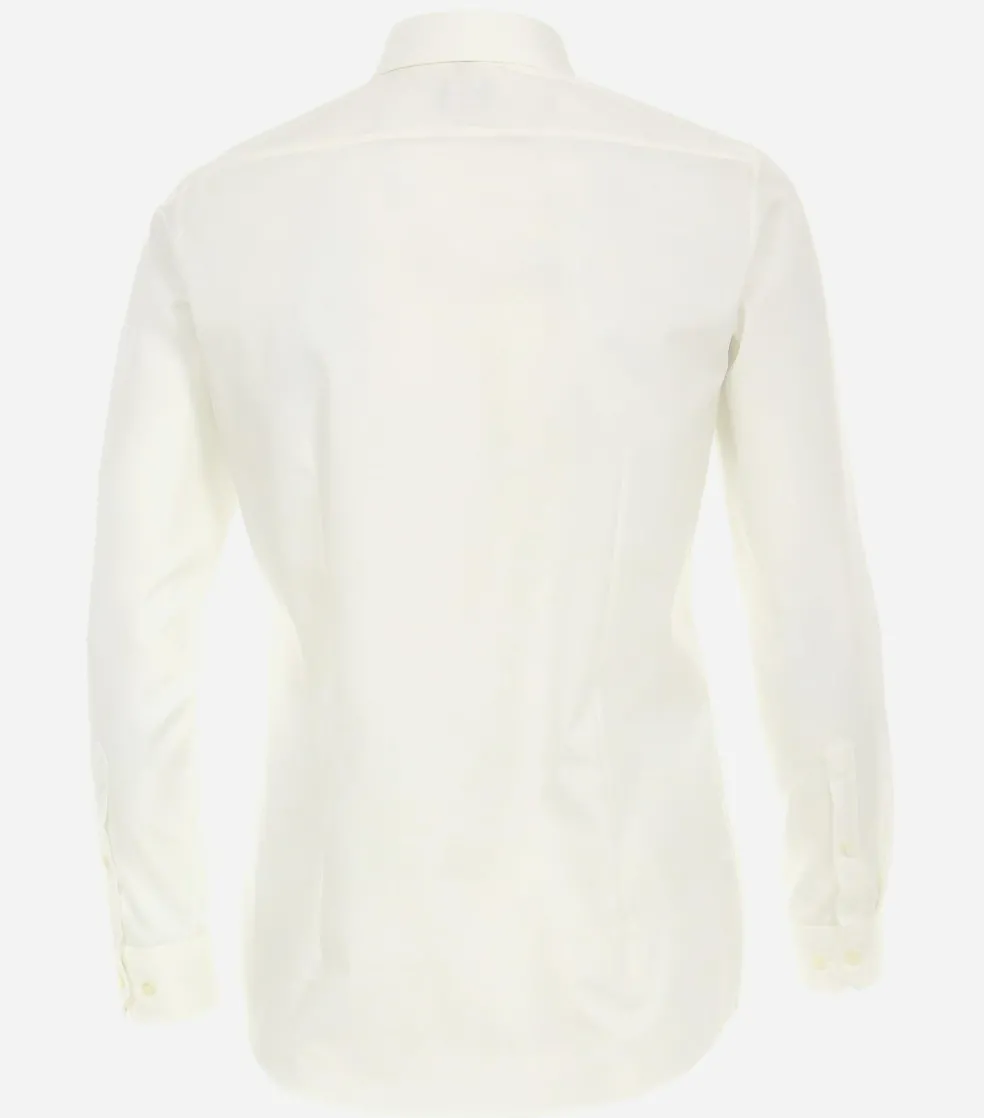 VENTI body fit overhemd, popeline, beige