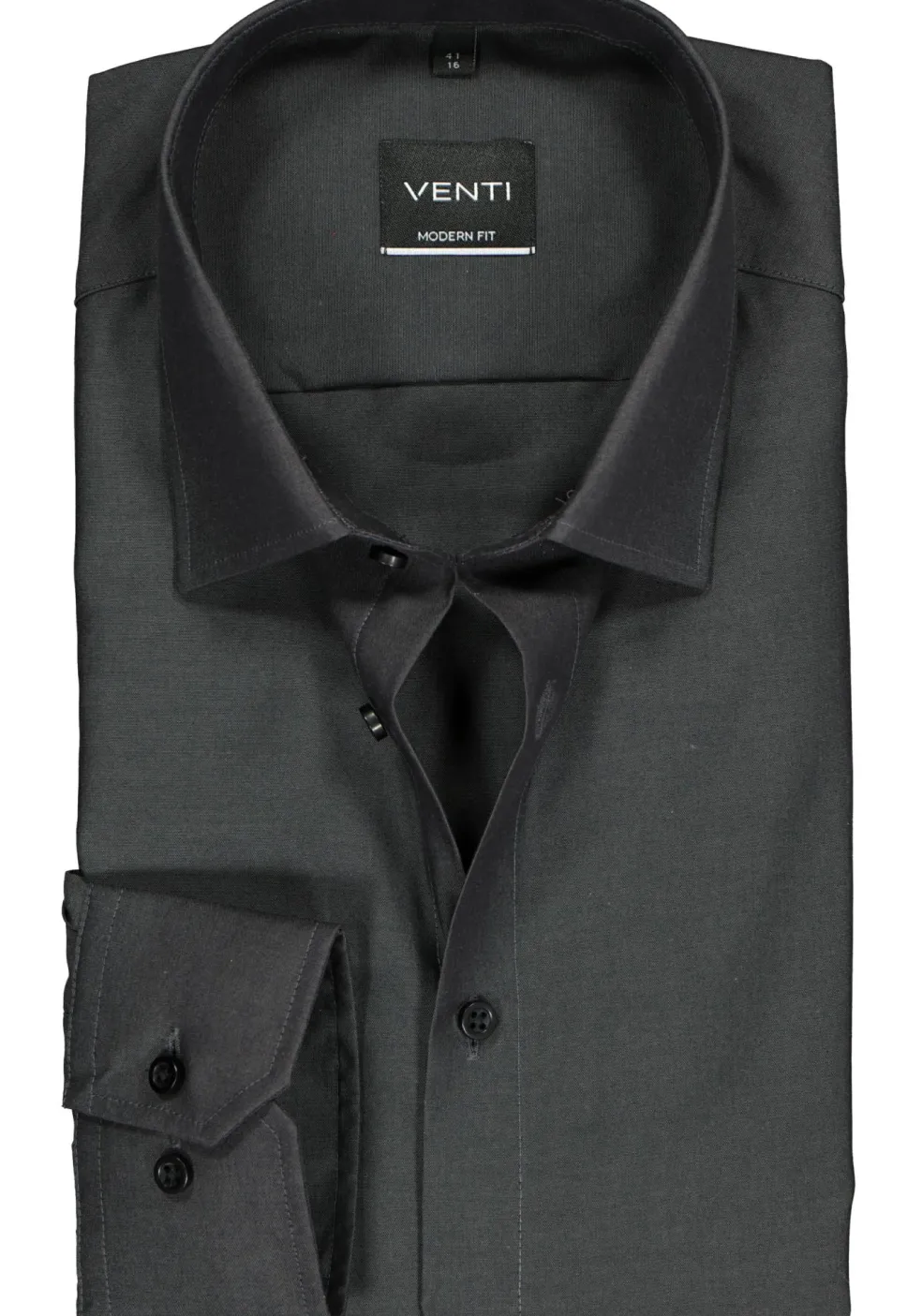 VENTI modern fit overhemd, antraciet grijs