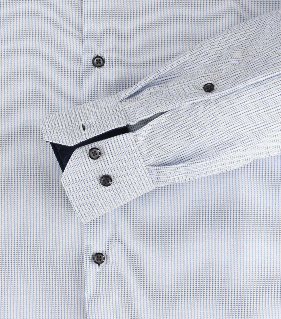 VENTI modern fit overhemd, dobby, blauw