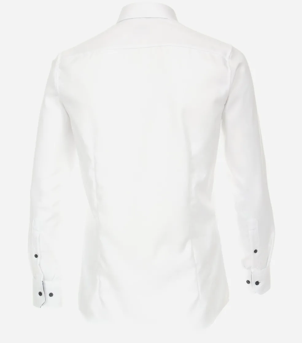 VENTI modern fit overhemd, dobby, wit