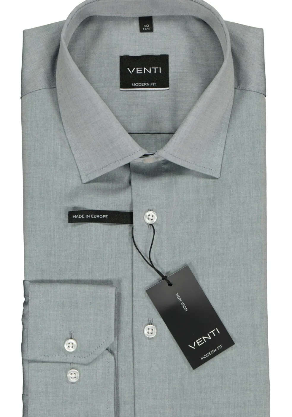 VENTI modern fit overhemd, grijs