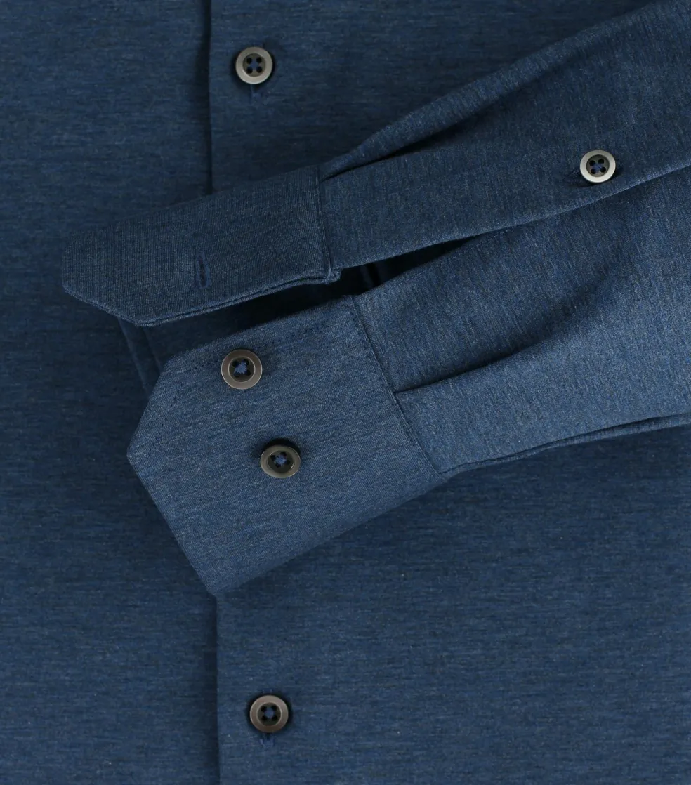 VENTI modern fit overhemd, jersey, blauw