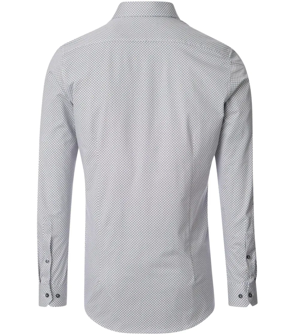 VENTI modern fit overhemd, jersey, bruin dessin