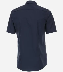 VENTI modern fit overhemd, korte mouw, popeline, blauw
