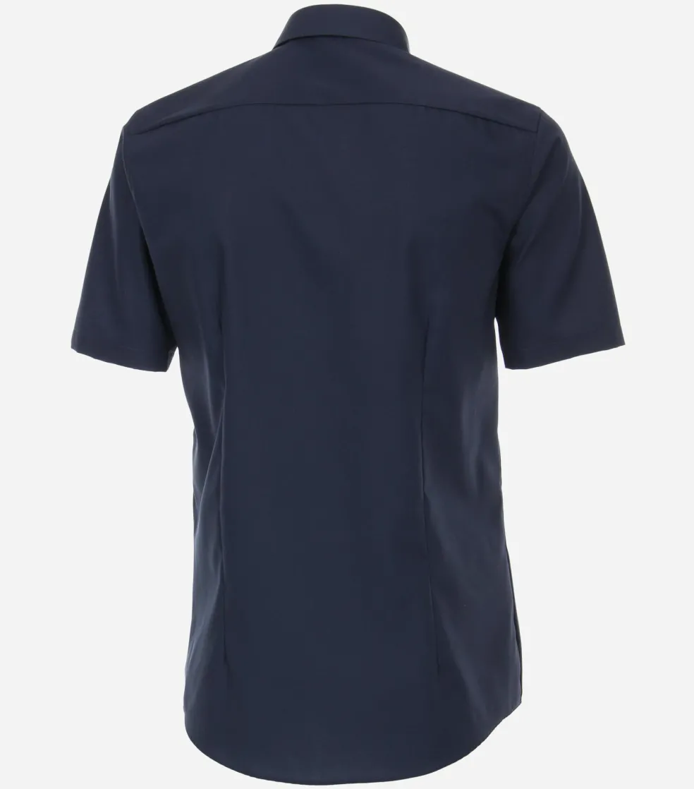 VENTI modern fit overhemd, korte mouw, popeline, blauw