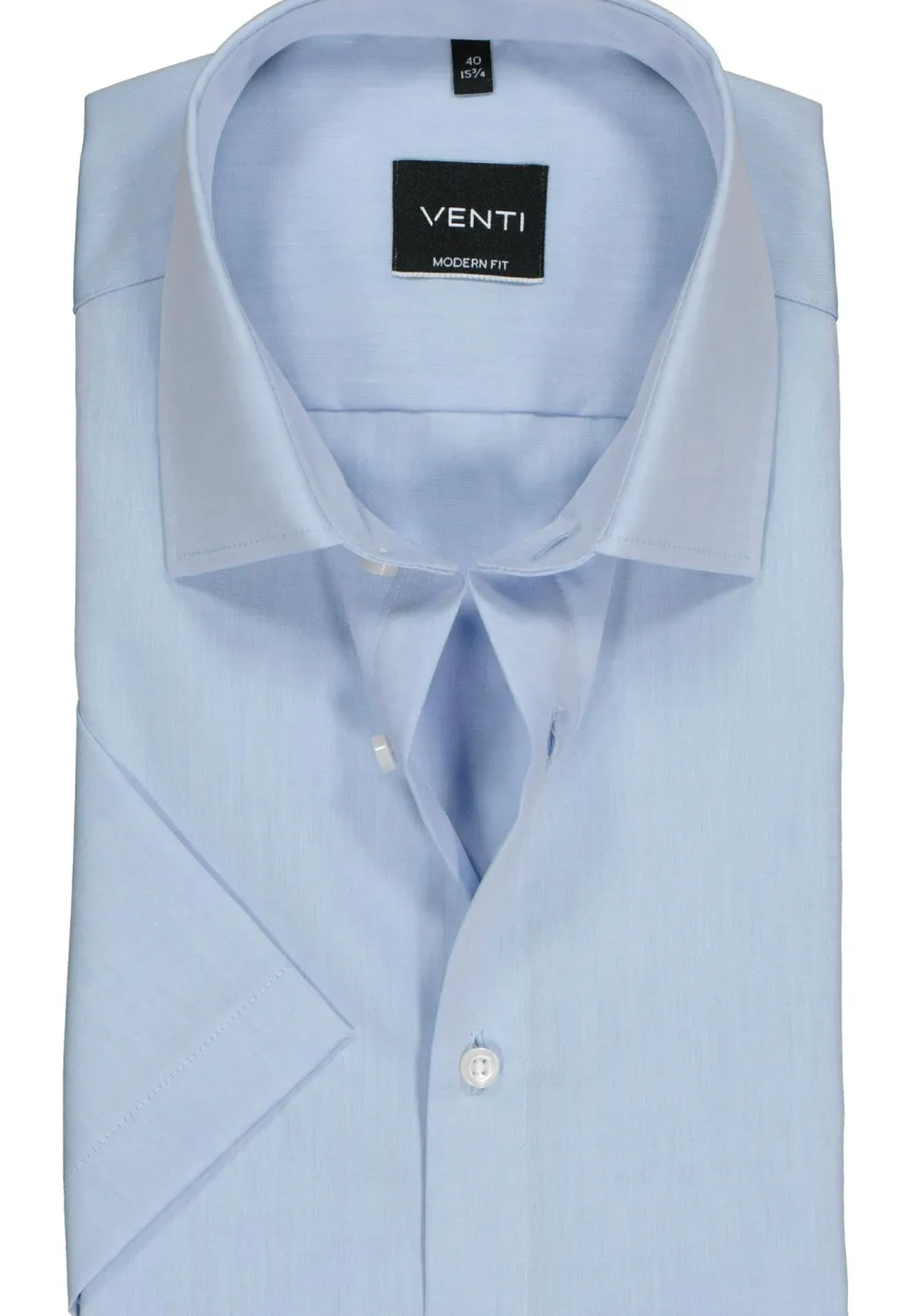VENTI modern fit overhemd, korte mouw, lichtblauw