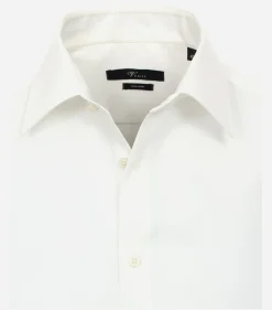 VENTI modern fit overhemd, korte mouw, popeline, beige
