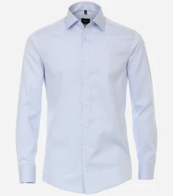 VENTI modern fit overhemd, mouwlengte 72 cm, twill, blauw