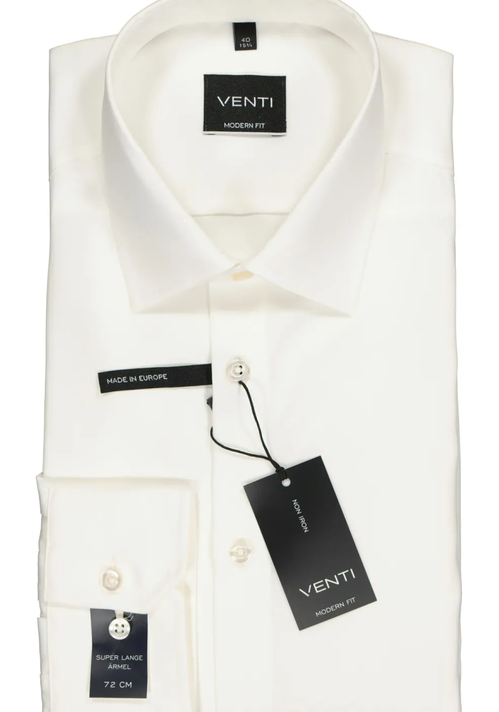 VENTI modern fit overhemd, mouwlengte 72, beige