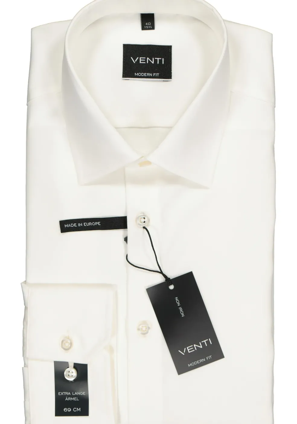 VENTI modern fit overhemd, mouwlengte 7, beige