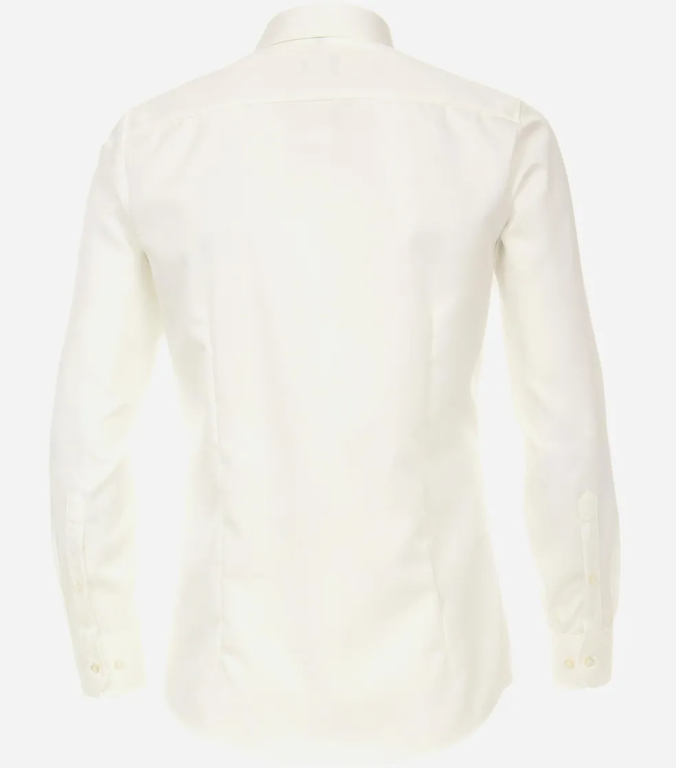 VENTI modern fit overhemd, mouwlengte 7, twill, beige