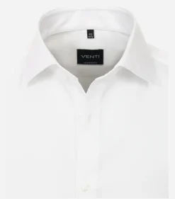 VENTI modern fit overhemd, mouwlengte 7, twill, wit