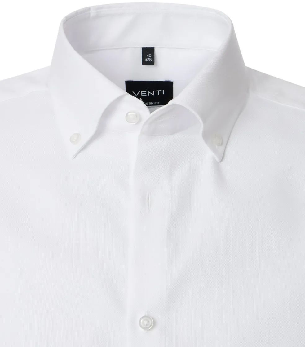 VENTI modern fit overhemd, Oxford, wit