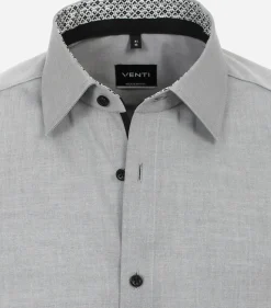 VENTI modern fit overhemd, popeline, grijs