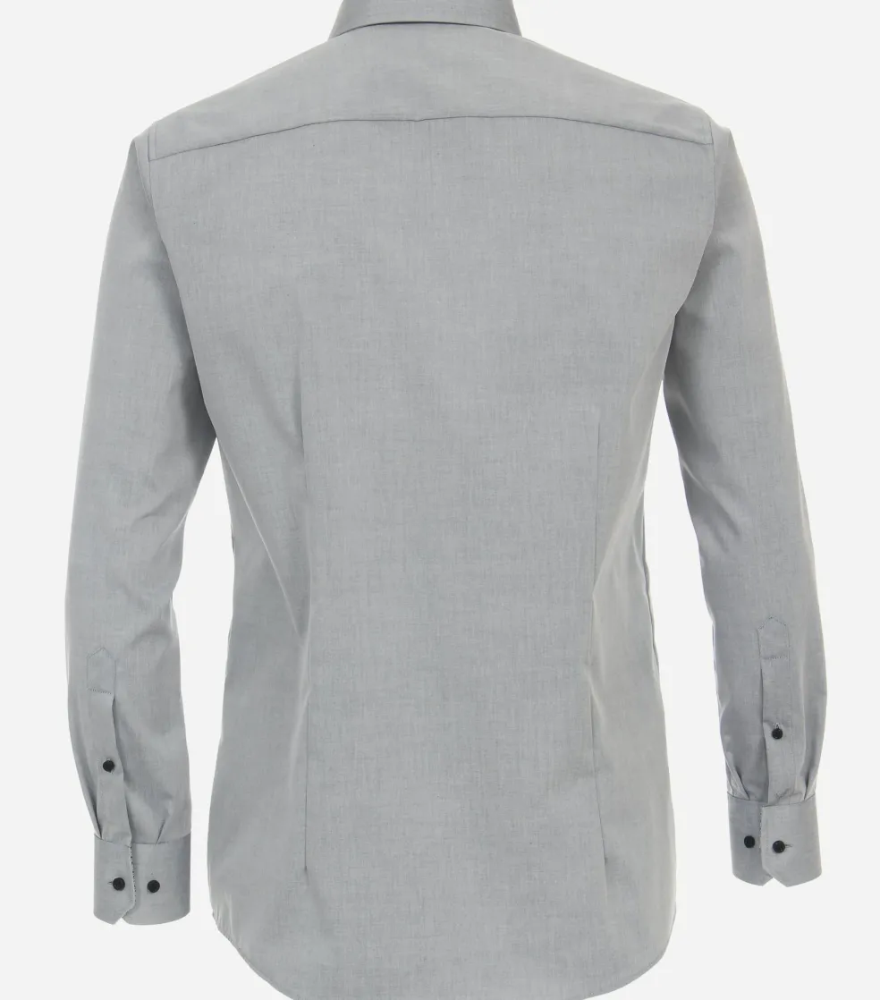 VENTI modern fit overhemd, popeline, grijs